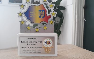 Premiul pentru performanță și succes în administrația publică pentru primarul Iulian-Constantin Soceanu